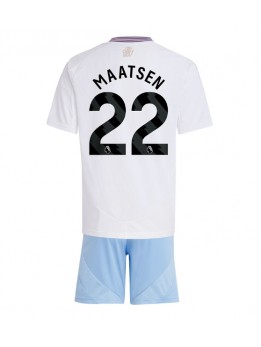 Aston Villa Ian Maatsen #22 Auswärts Trikotsatz für Kinder 2024-25 Kurzarm (+ Kurze Hosen)